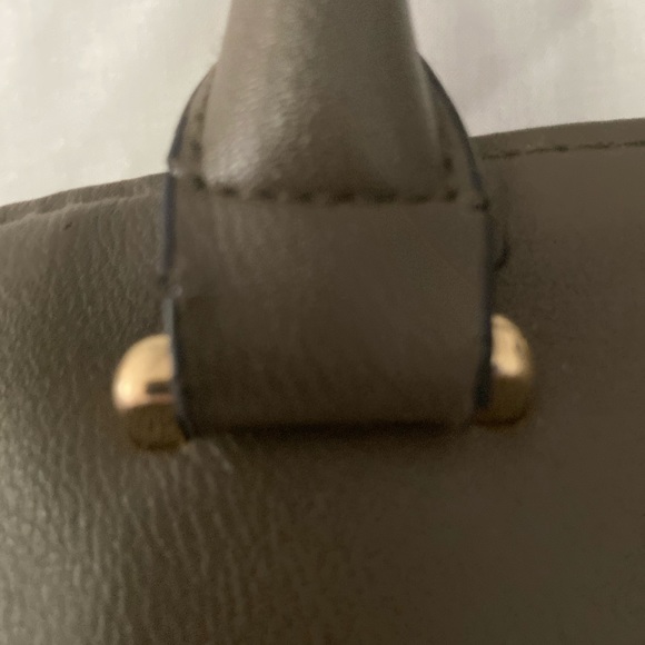 Christian Siriano Satchel Purse Green Gold Handbag - Picture 15 of 16